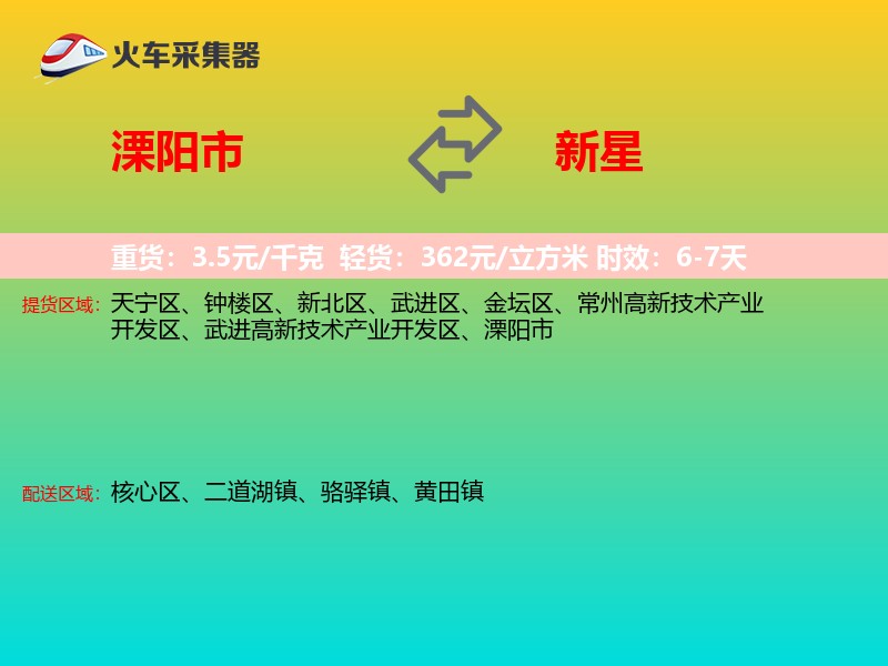溧阳市到新星物流专线