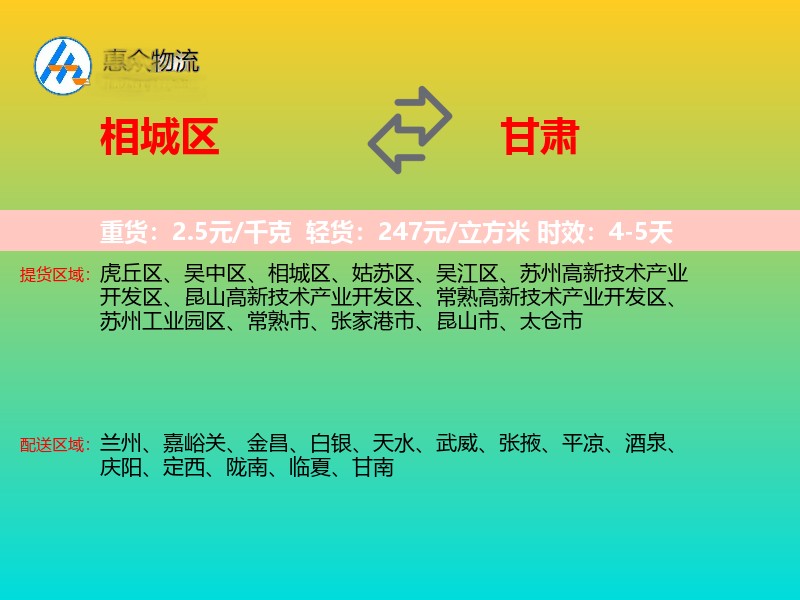 相城区到甘肃长途搬家