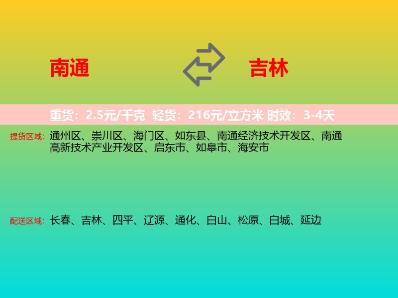 南通到吉林长途搬家
