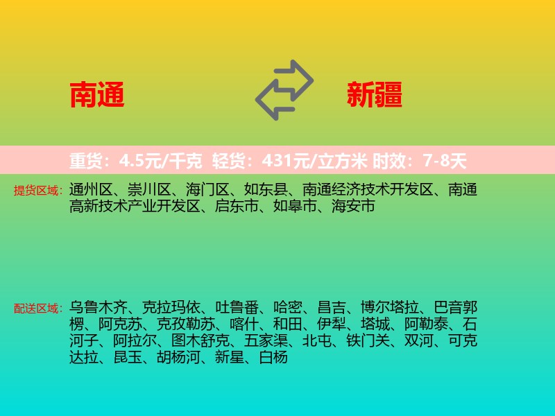 南通到新疆长途搬家