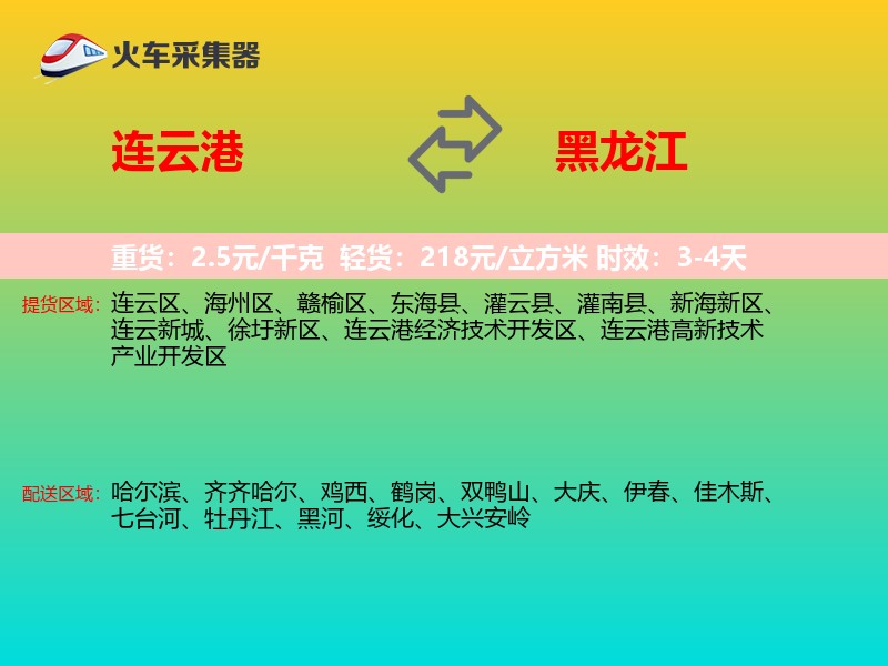 连云港到黑龙江轿车托运