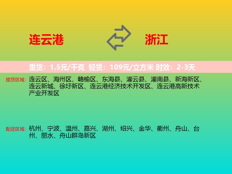 连云港到浙江长途搬家