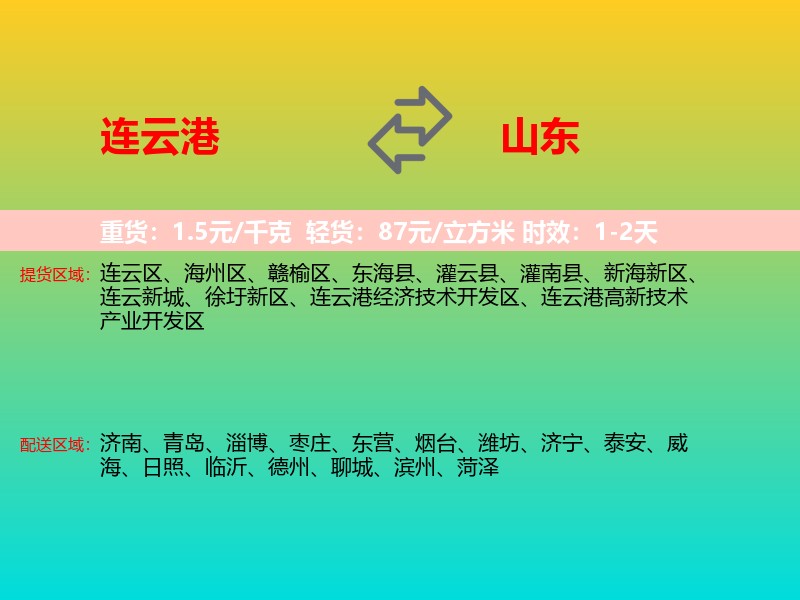 连云港到山东长途搬家