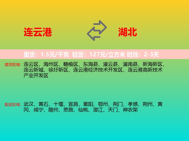 连云港到湖北长途搬家