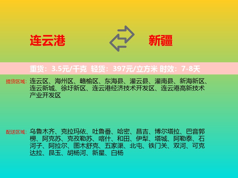 连云港到新疆长途搬家