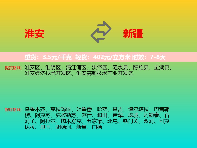 淮安到新疆长途搬家