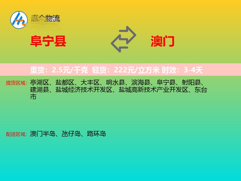 阜宁县到澳门轿车托运