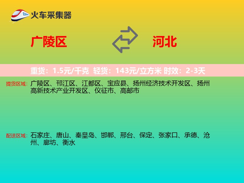 广陵区到河北物流专线
