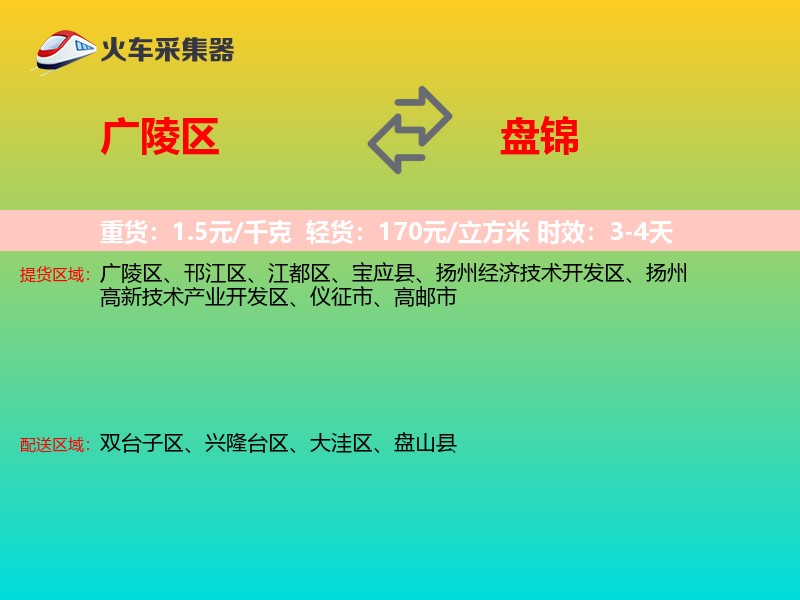 广陵区到盘锦物流专线