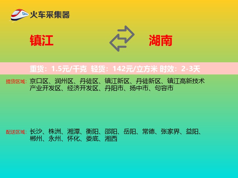 镇江到湖南物流专线