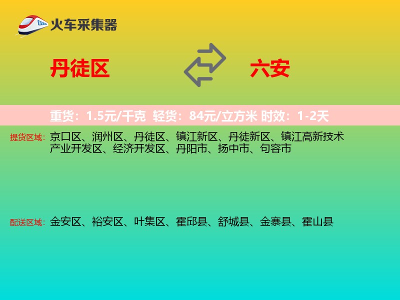 丹徒区到六安物流专线