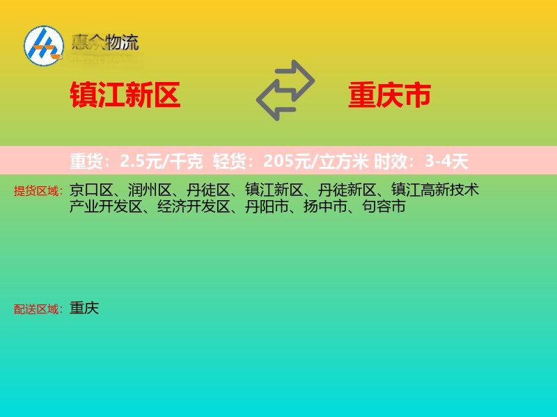 镇江新区到重庆市长途搬家