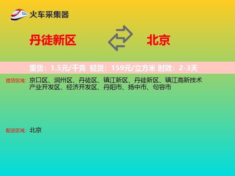 丹徒新区到北京物流专线
