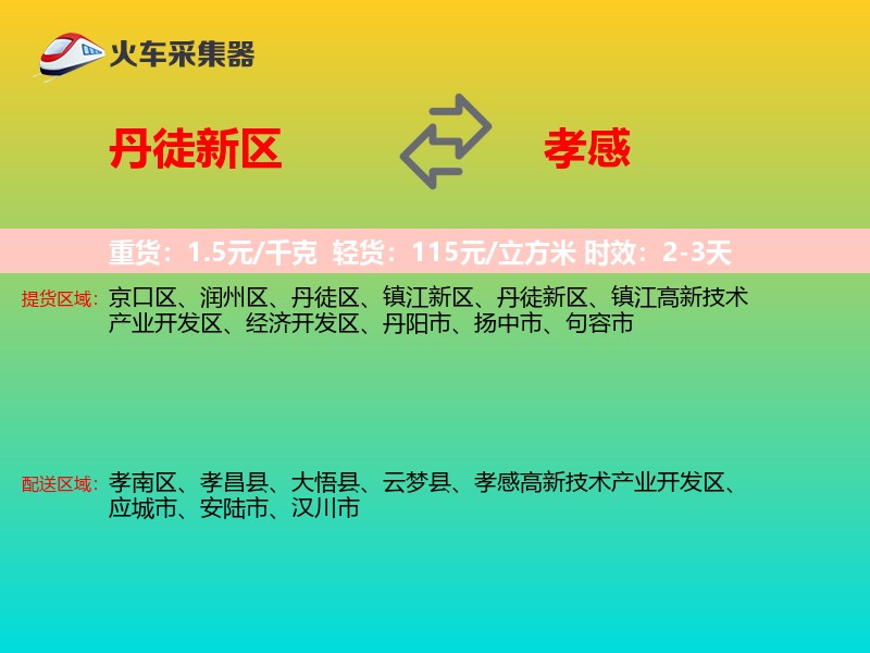 丹徒新区到孝感物流专线