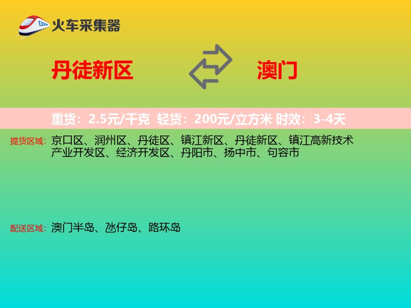 丹徒新区到澳门轿车托运