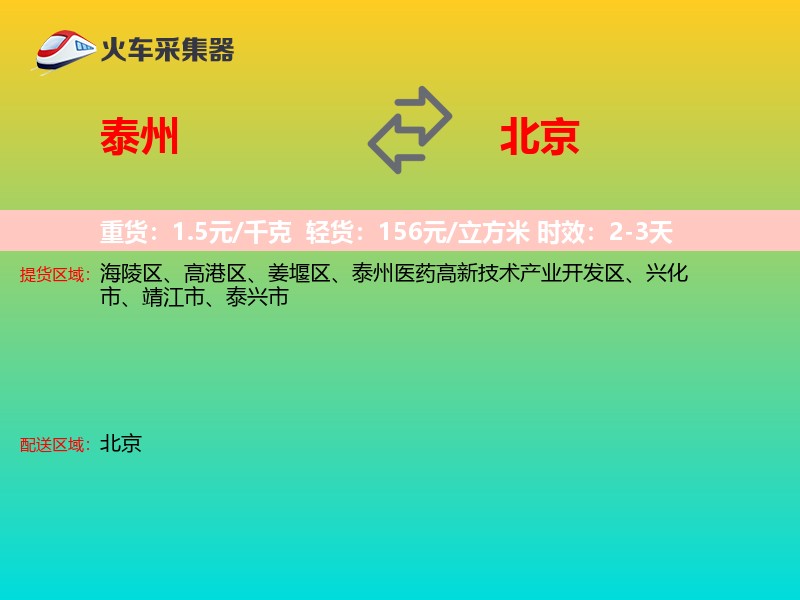 泰州到北京轿车托运