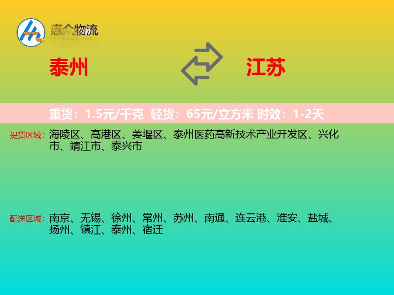 泰州到江苏长途搬家