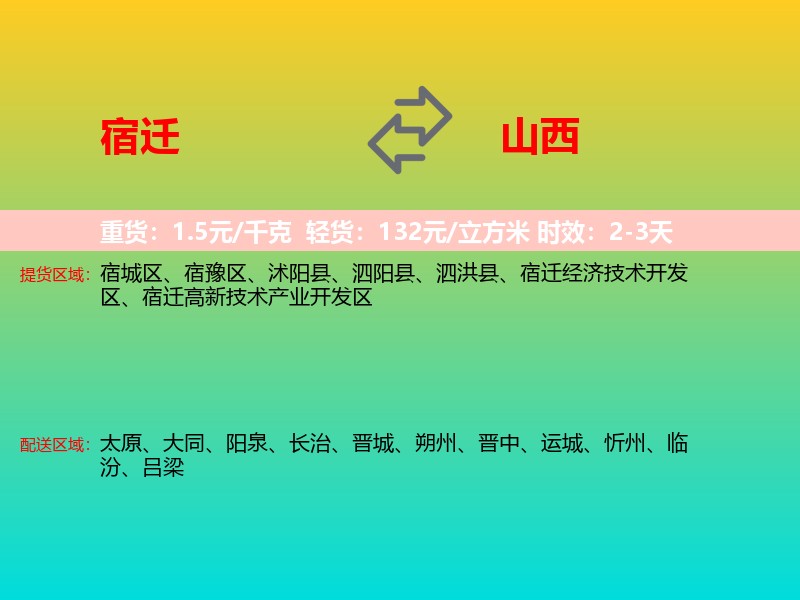 宿迁到山西长途搬家