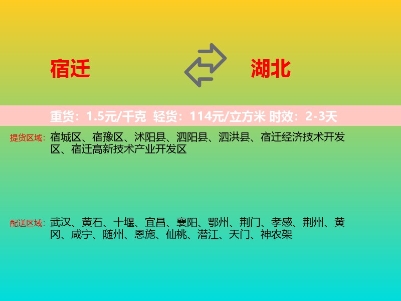 宿迁到湖北长途搬家