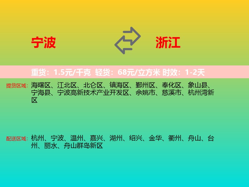宁波到浙江长途搬家