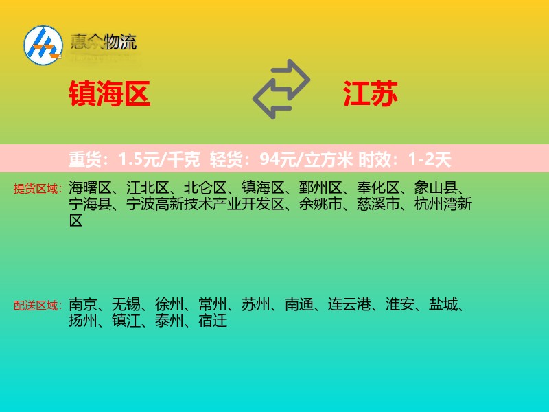 镇海区到江苏长途搬家