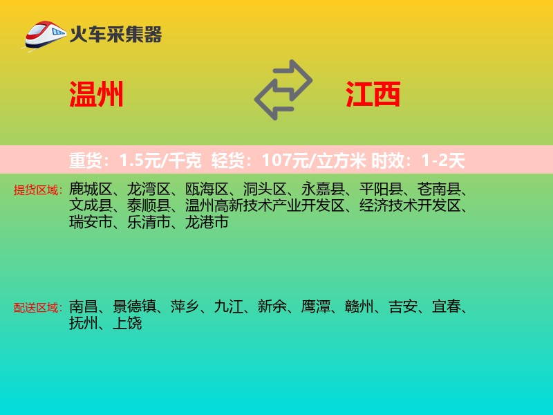 温州到江西长途搬家
