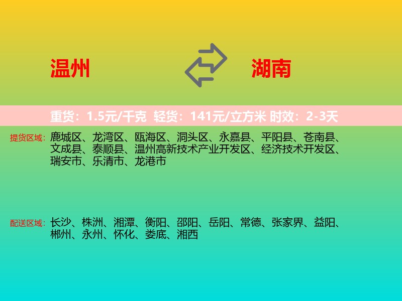 温州到湖南长途搬家