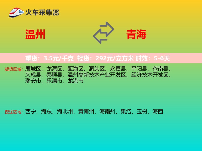 温州到青海物流专线