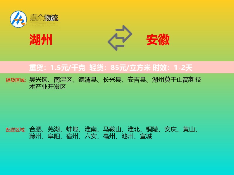 湖州到安徽长途搬家