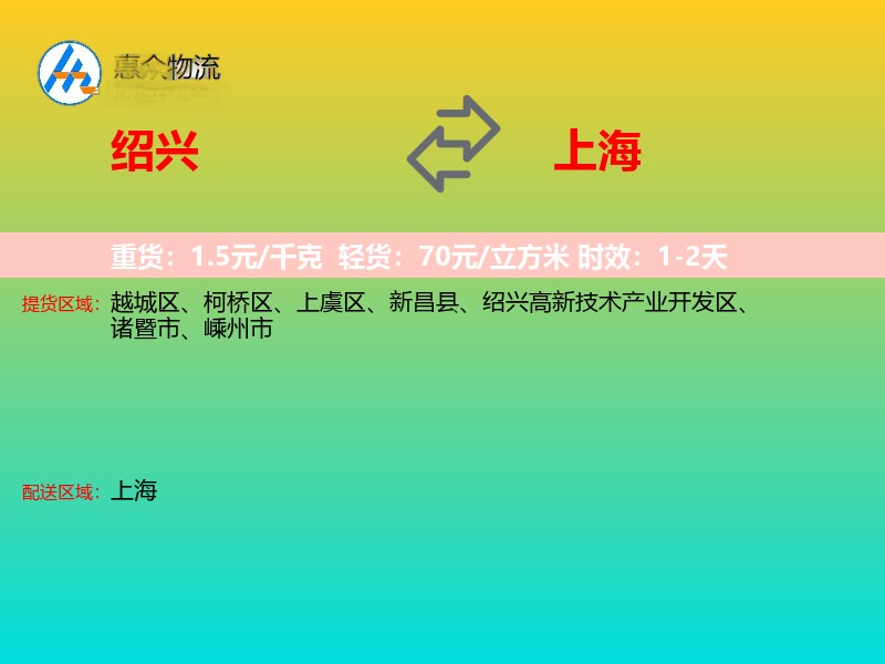 绍兴到上海轿车托运