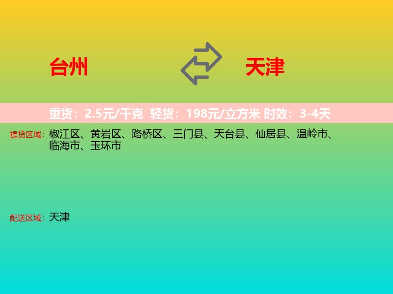 台州到天津长途搬家