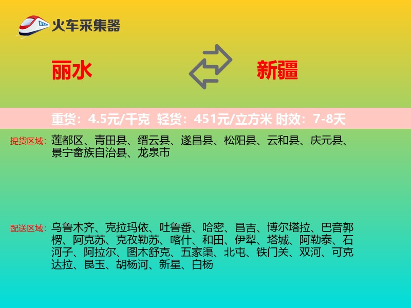 丽水到新疆长途搬家