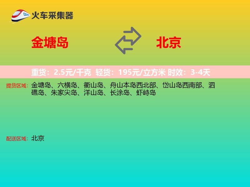 金塘岛到北京长途搬家