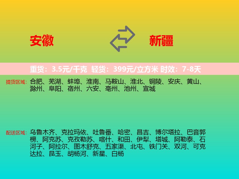 安徽到新疆长途搬家