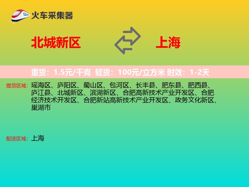 北城新区到上海长途搬家