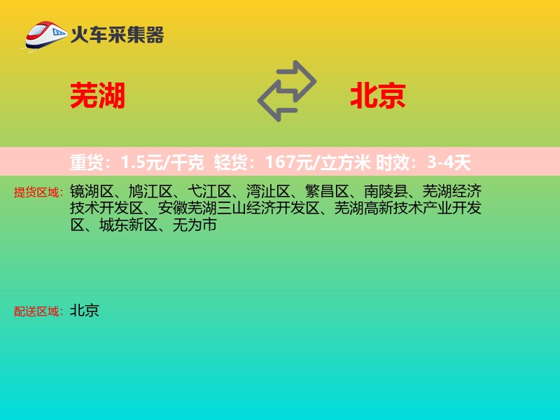 芜湖到北京长途搬家