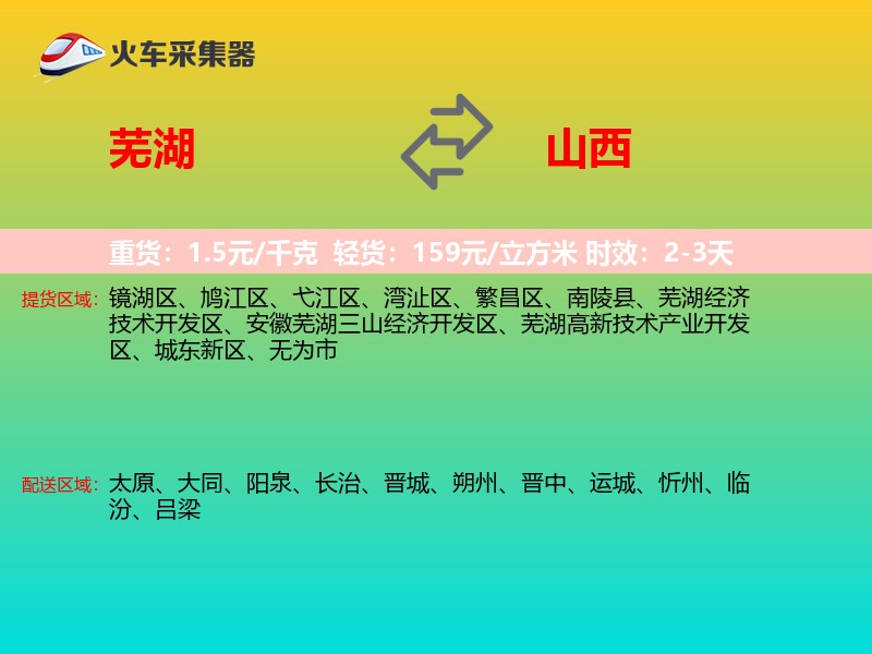 芜湖到山西长途搬家