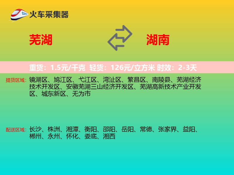 芜湖到湖南长途搬家