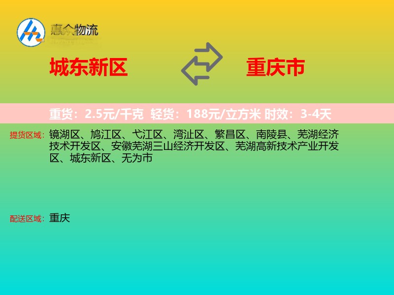 城东新区到重庆市长途搬家
