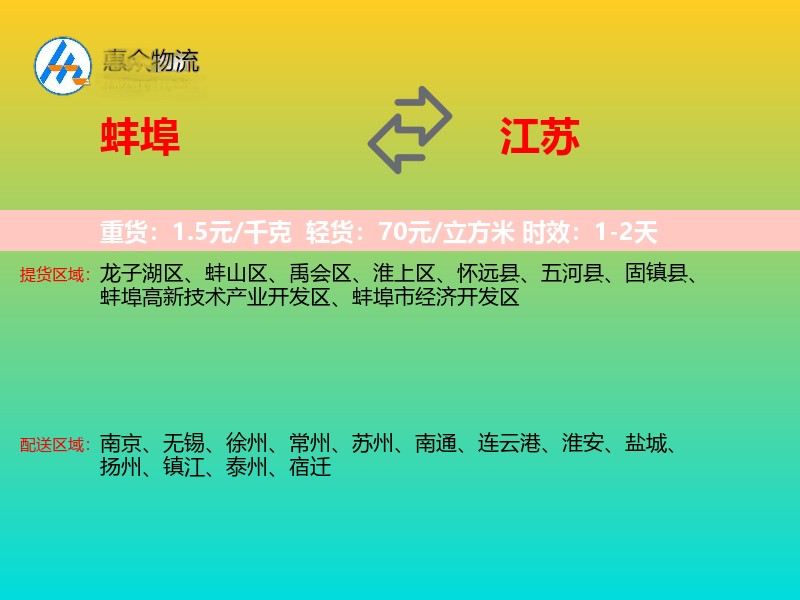 蚌埠到江苏长途搬家