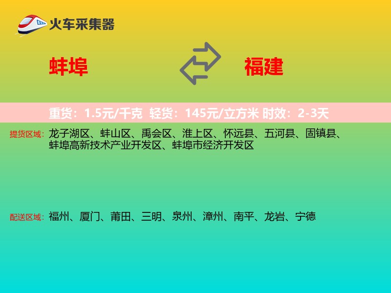 蚌埠到福建轿车托运