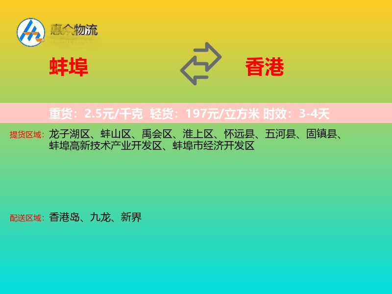 蚌埠到香港轿车托运