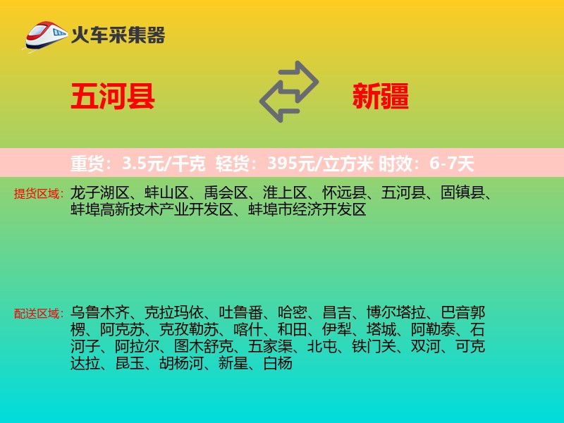 五河县到新疆轿车托运