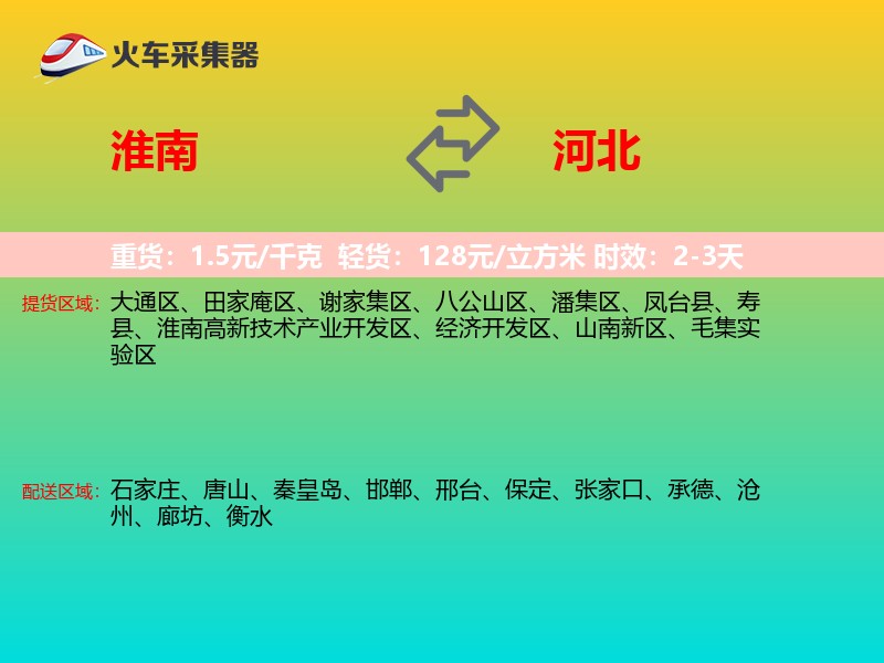 淮南到河北物流专线