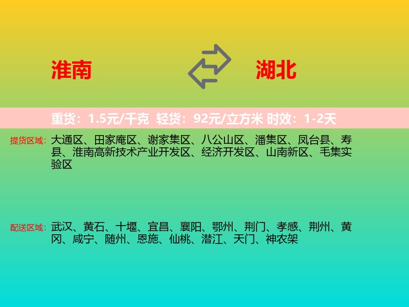 淮南到湖北长途搬家