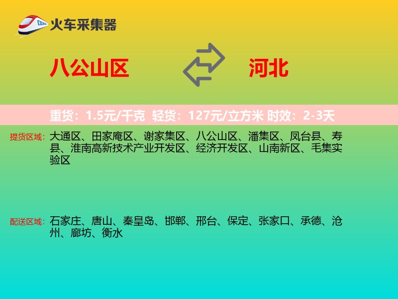 八公山区到河北长途搬家