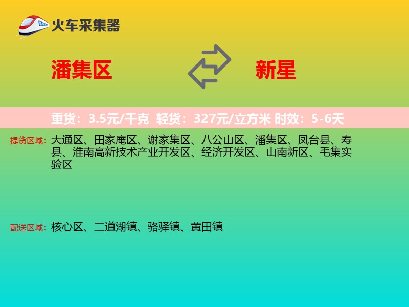 潘集区到新星物流专线