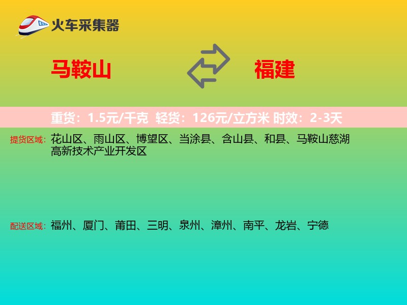 马鞍山到福建物流专线