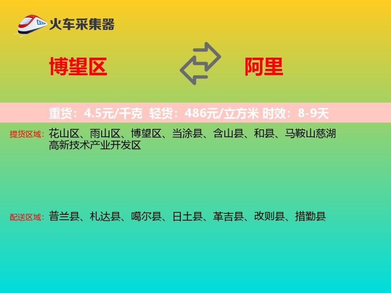 博望区到阿里物流专线