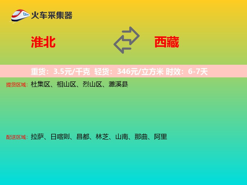 淮北到西藏物流专线